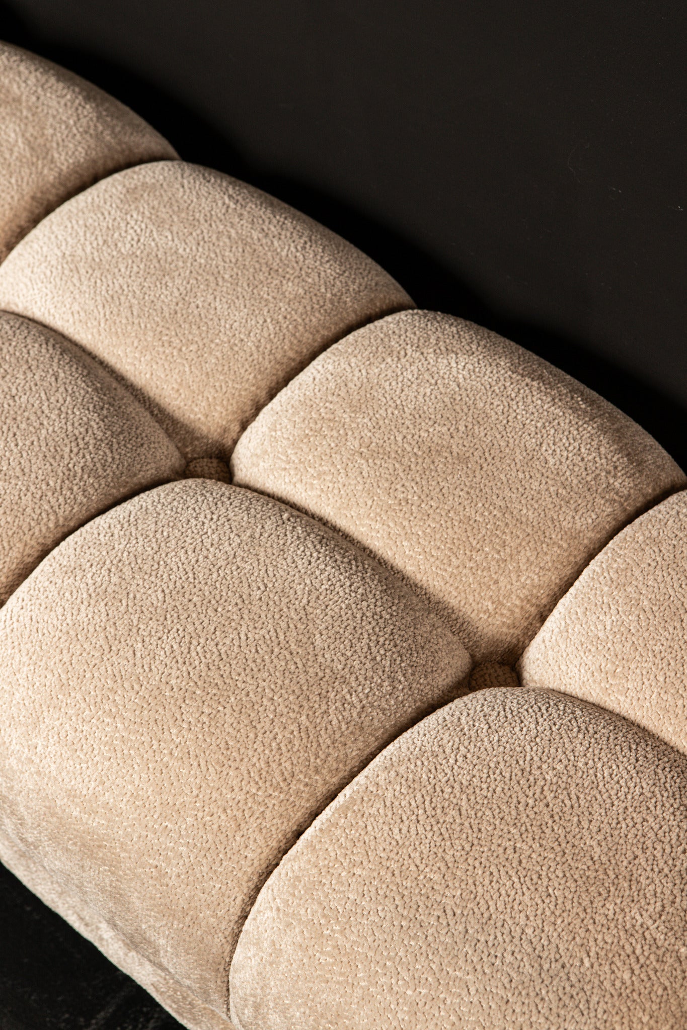 Sitzbank gepoltert Farbe creme, Sitzbank Textil creme, Länge 160 cm