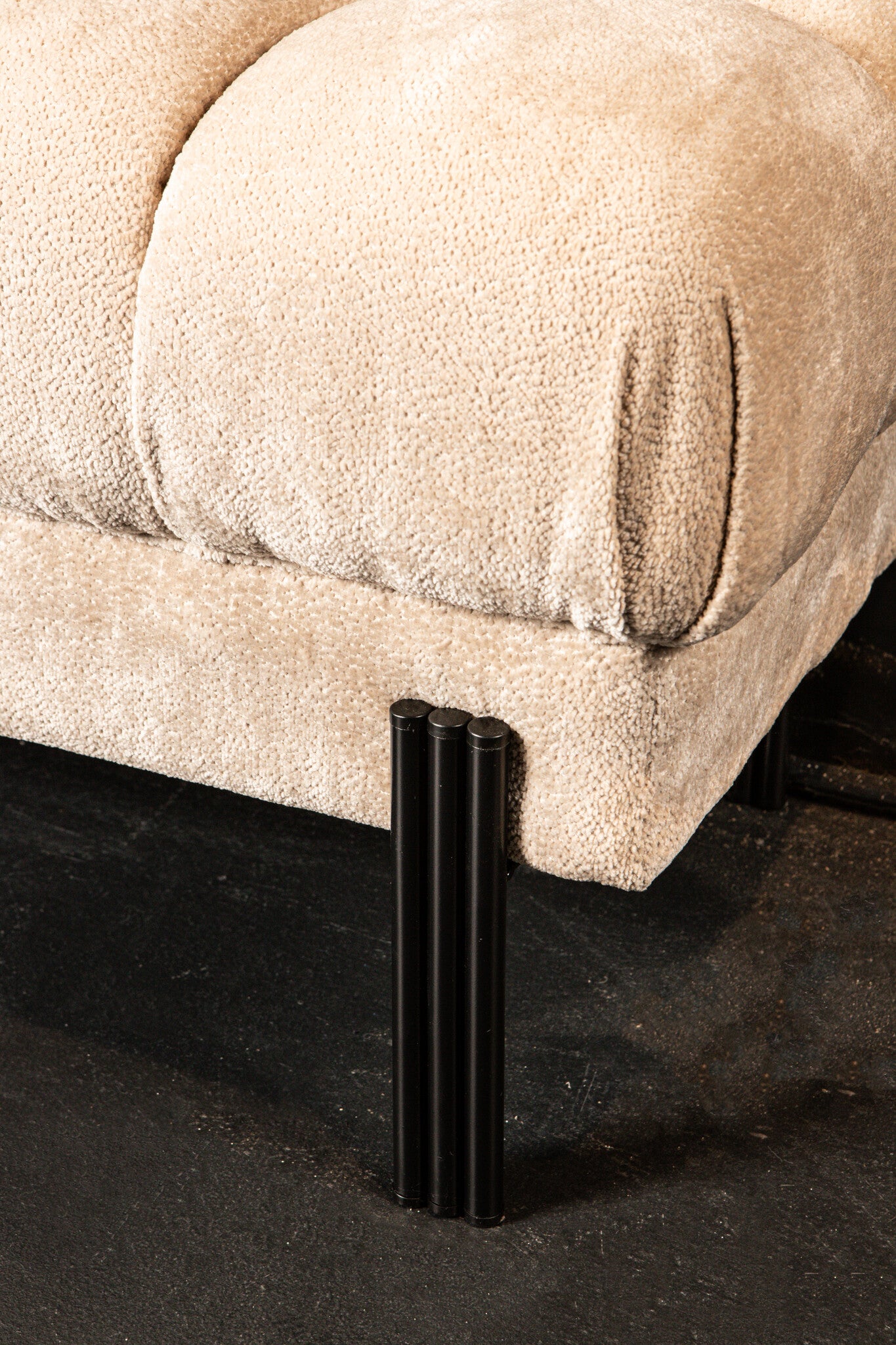 Sitzbank gepoltert Farbe creme, Sitzbank Textil creme, Länge 160 cm