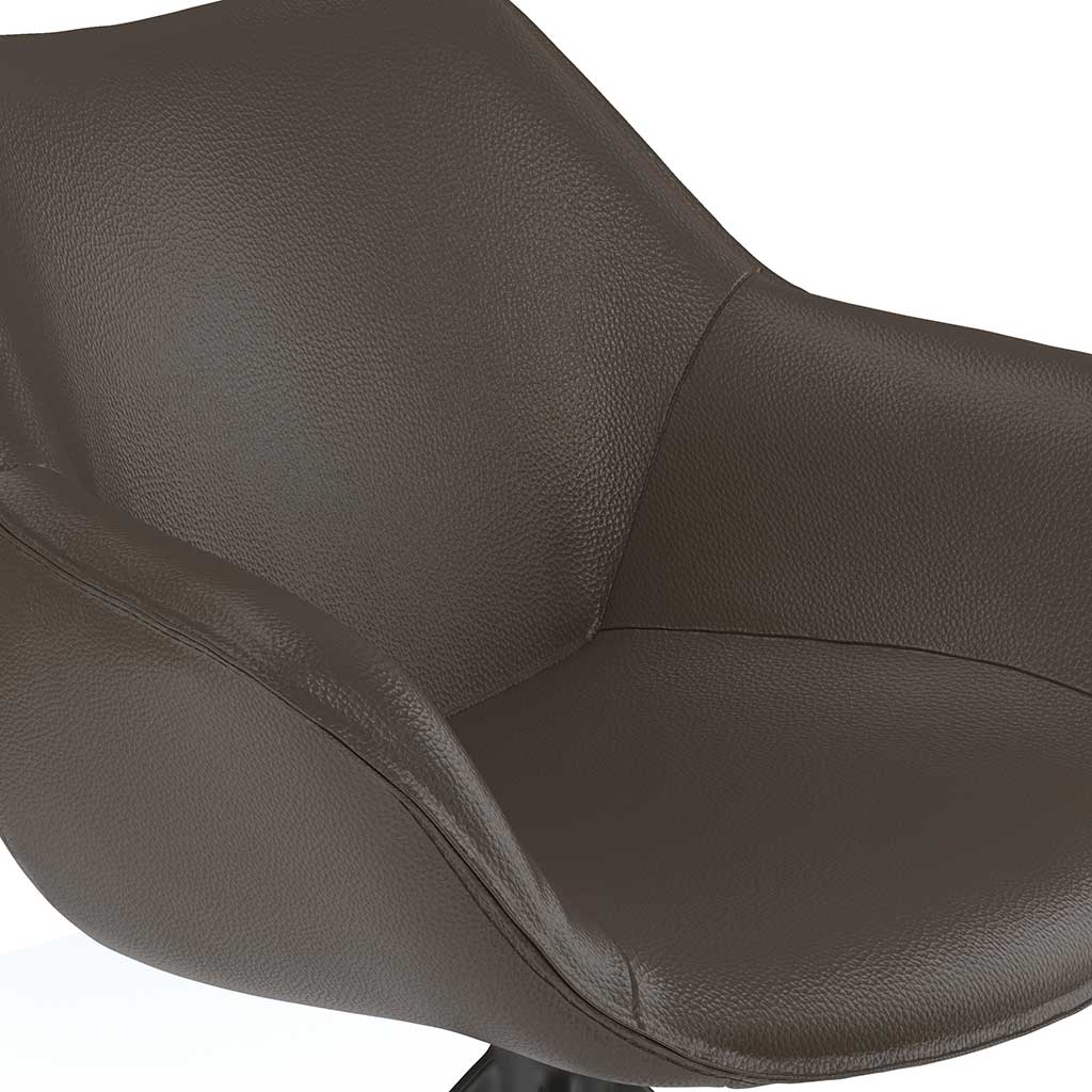 Armlehnenstuhl braun Echtleder, Esszimmerstuhl Echtleder braun, Stuhl Leder braun