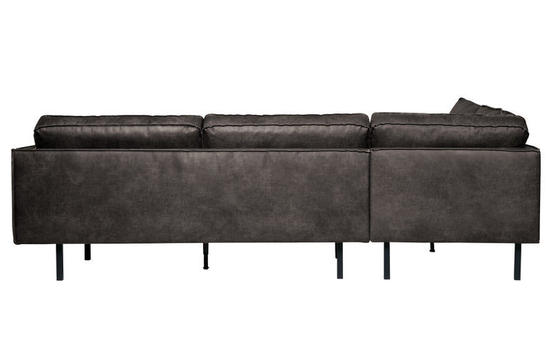Ecksofa schwarz Ottomane links, Sofa schwarz, modernes Ecksofa schwarz, Breite 350 cm