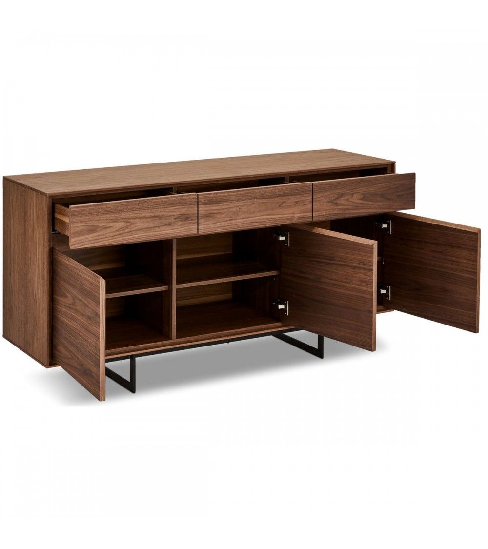 Sideboard braun-Walnuss, Anrichte braun, Breite 155 cm