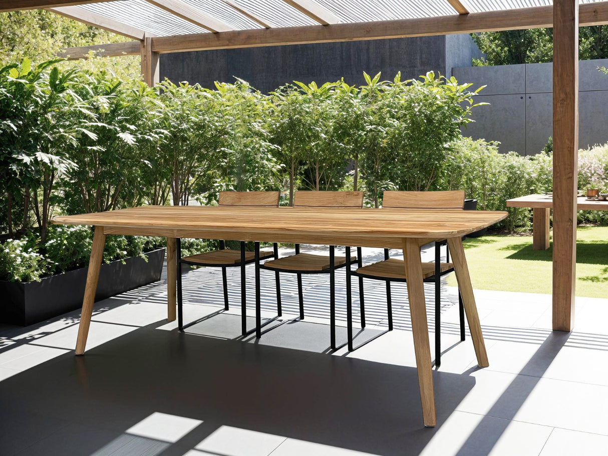 Gartentisch Teakholz Naturholz, Gartentisch outdoor Farbe Naturholz, Länge 240 cm