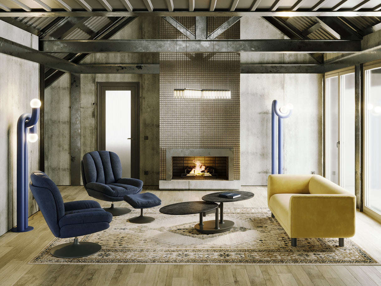 Couchtische anthrazit-grau oval ausziehbar Keramik, ovaler Couchtisch Keramik ausziehbar, Maße: 90-150 cm