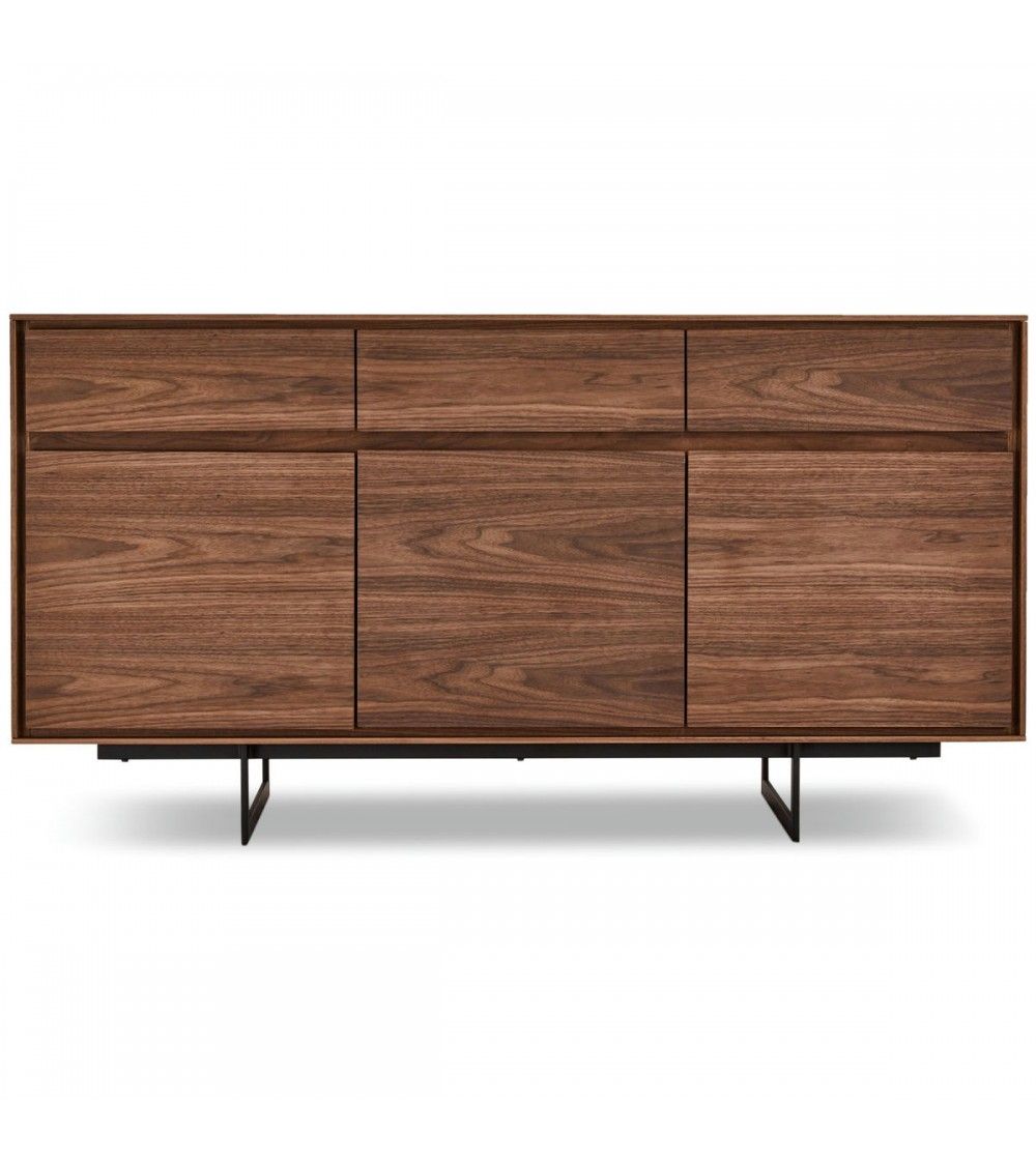 Sideboard braun-Walnuss, Anrichte braun, Breite 155 cm
