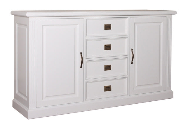 Sideboard weiß Landhaus, Anrichte weiß Landhausstil, Kommode weiß Landhaus, Breite 177 cm