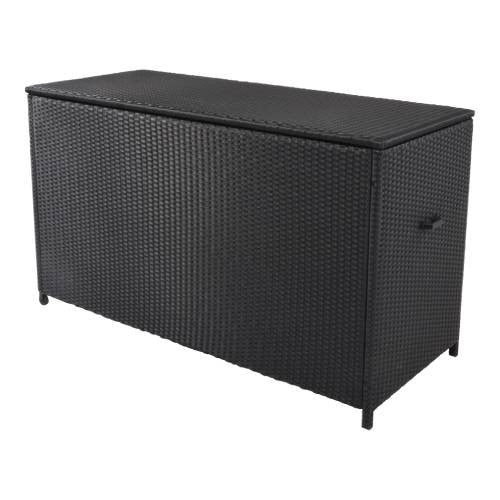 Kissenbox schwarz XXL, Gartenbox schwarz XXL, Breite 165 cm