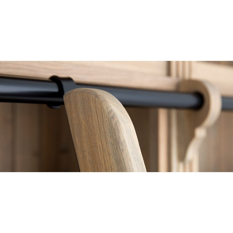 Bücherschrank Eiche mit Beleuchtung, Geschirrschrank Eiche Landhausstil, Schrank mit Beleuchtung Landhaus, Breite 218 cm