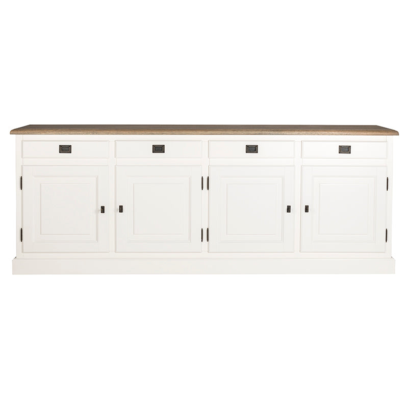 Sideboard weiß, Anrichte weiß Landhausstil, Breite 235 cm