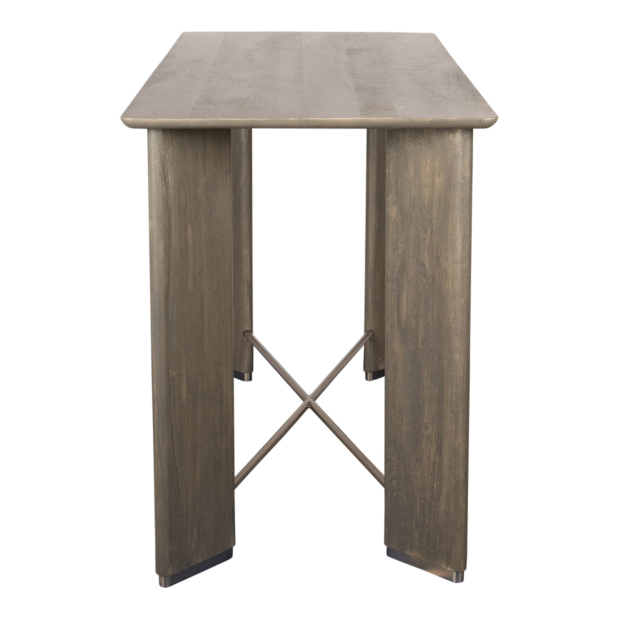 Bartisch grau, Holz-Bartisch, Höhe 94 cm