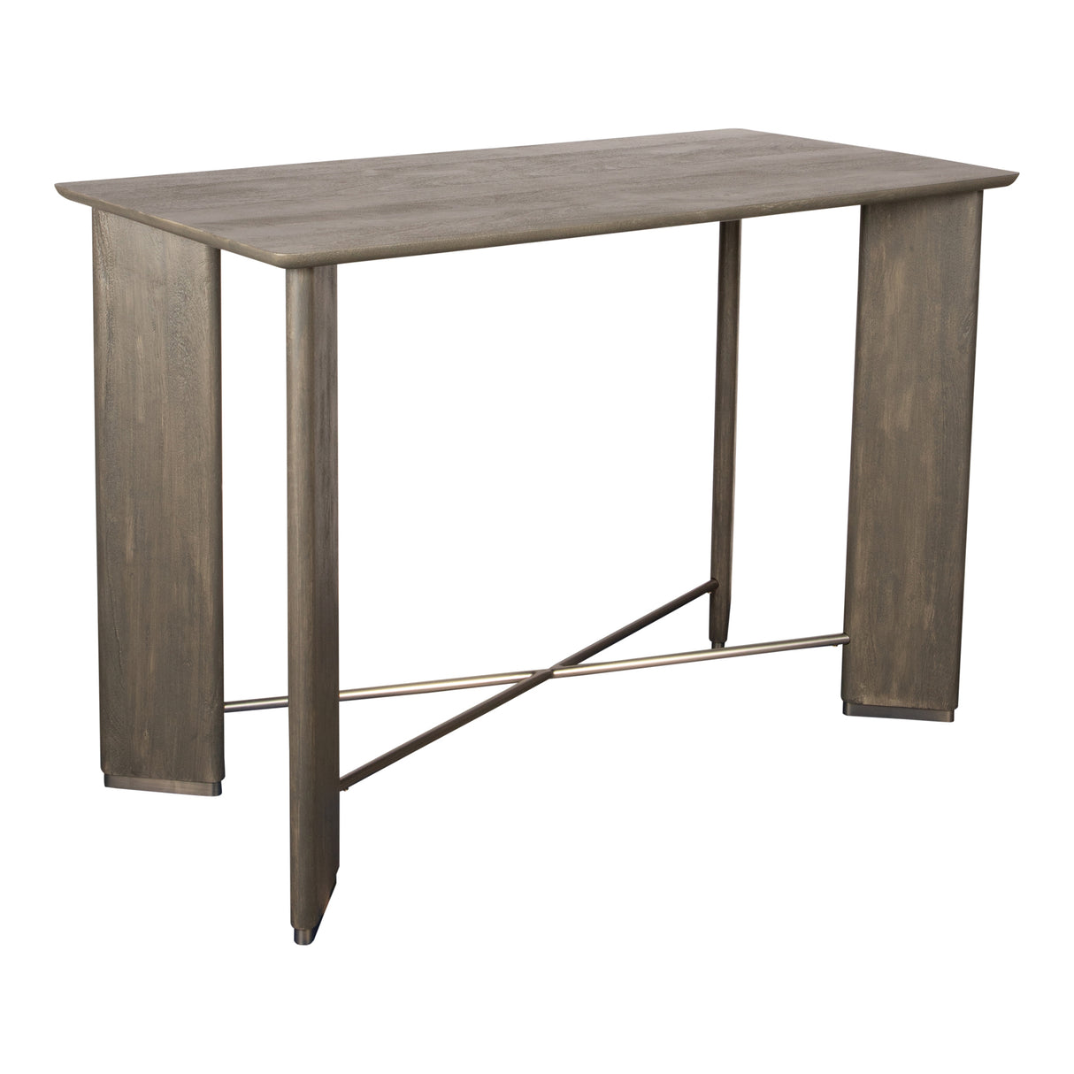 Bartisch grau, Holz-Bartisch, Höhe 94 cm