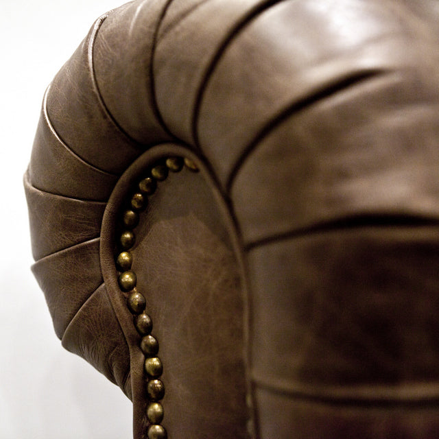 Chesterfield Sofa braun, Sofa braun Chesterfield, Breite 220 cm