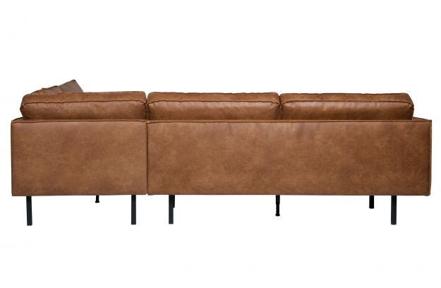 Ecksofa Ottomane rechts, Sofa cognac, modernes Ecksofa cognac, Breite 350 cm