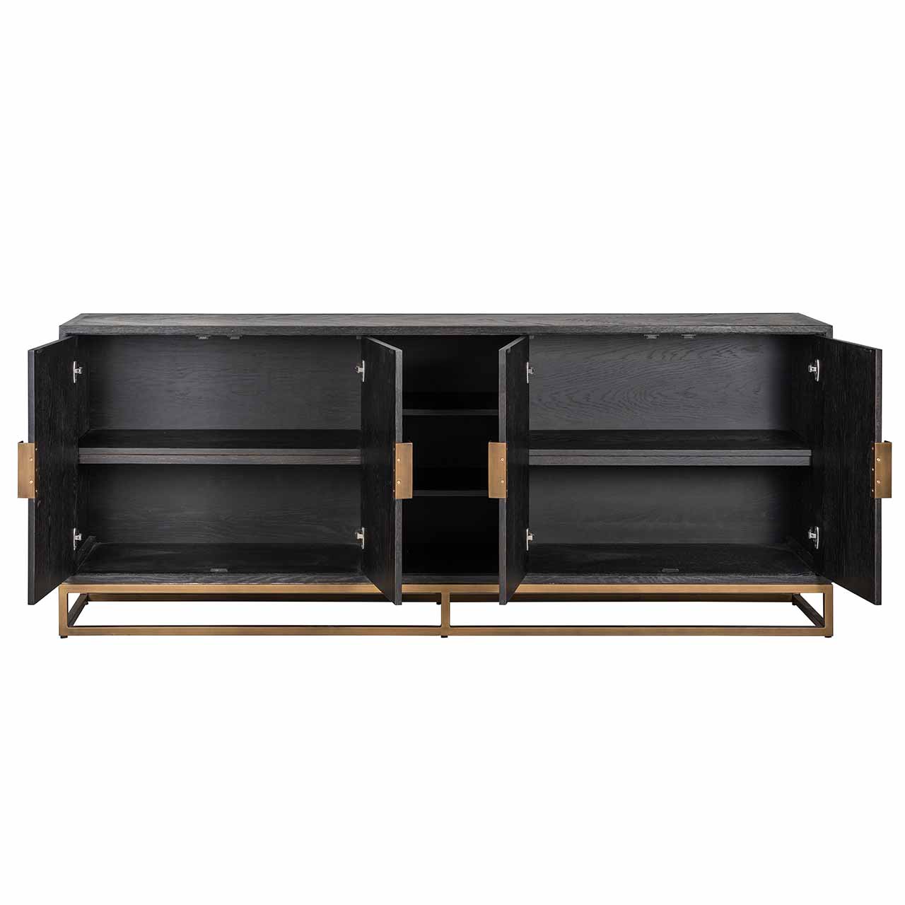 Sideboard Bronze schwarz, Anrichte Bronze-schwarz, Sideboard schwarz Gold, Breite 225 cm