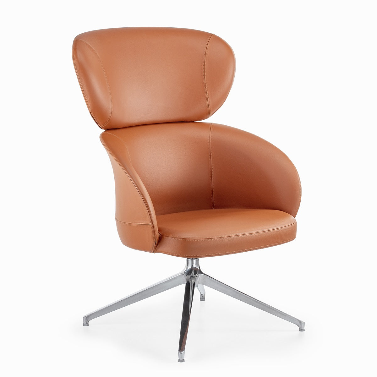 Sessel braun Leder, Lounge-Sessel braun drehbar