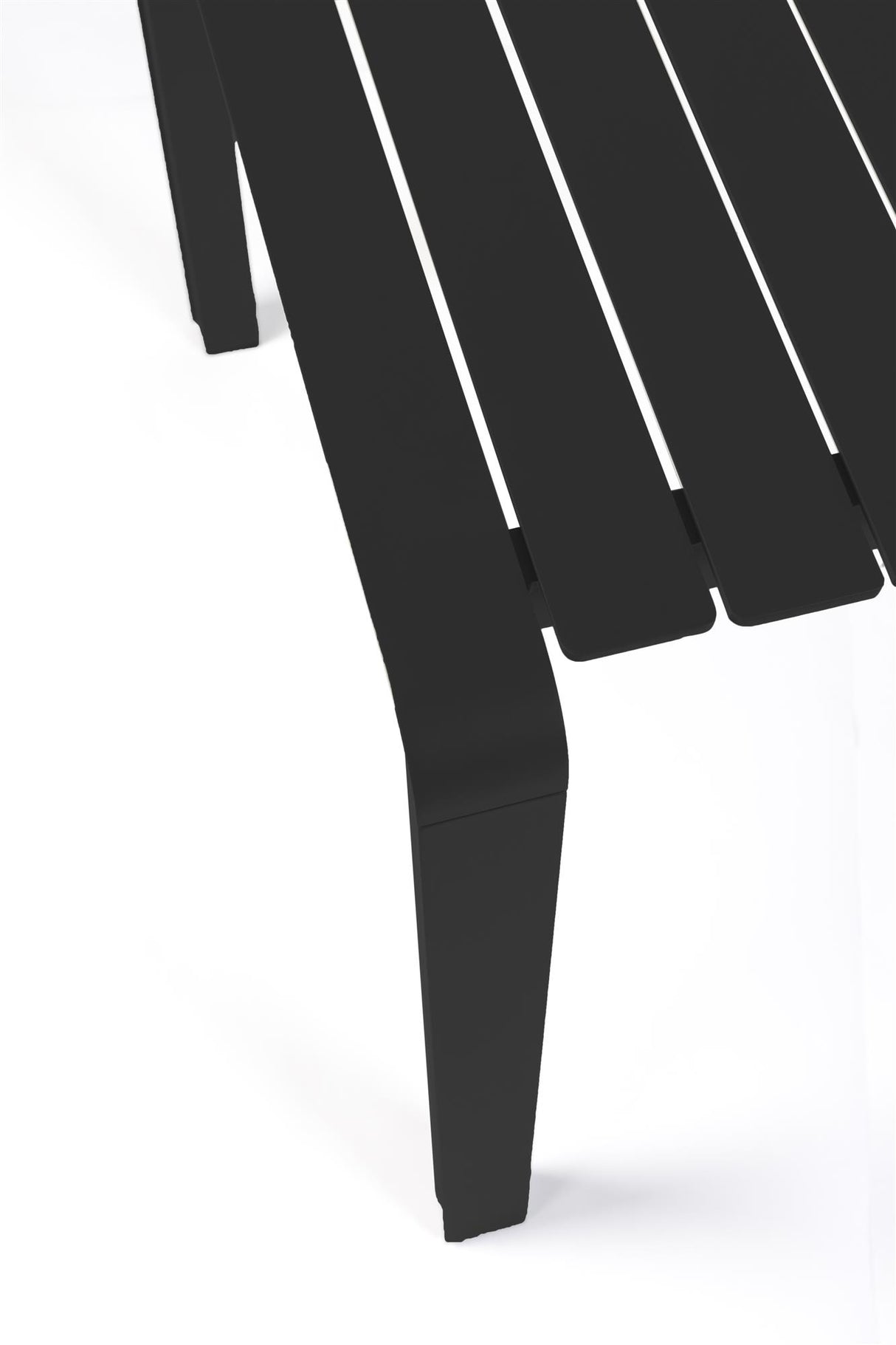 Gartentisch schwarz Metall, Metall-Gartentisch schwarz, Länge 214 cm