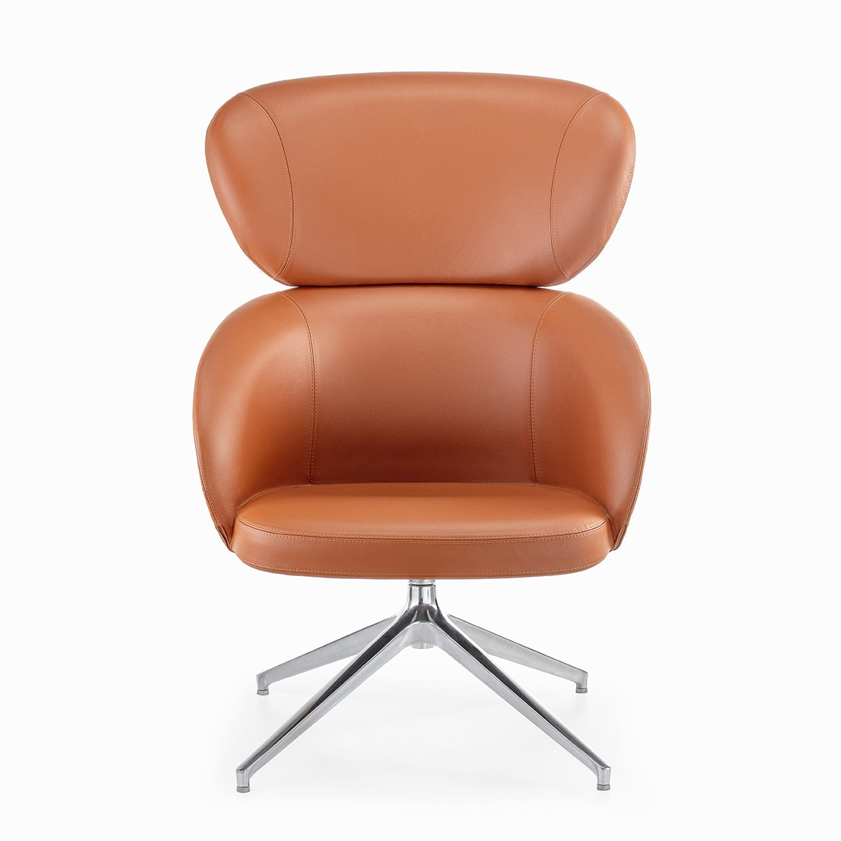 Sessel cognac Leder, Lounge-Sessel cognac drehbar