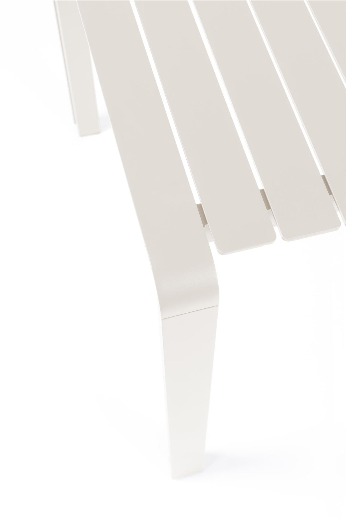 Gartentisch weiß Metall, Metall-Gartentisch weiß, Länge 214 cm