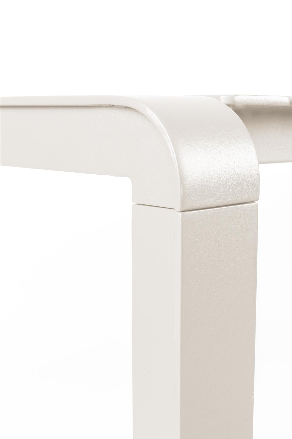 Gartentisch weiß Metall, Metall-Gartentisch weiß, Länge 214 cm