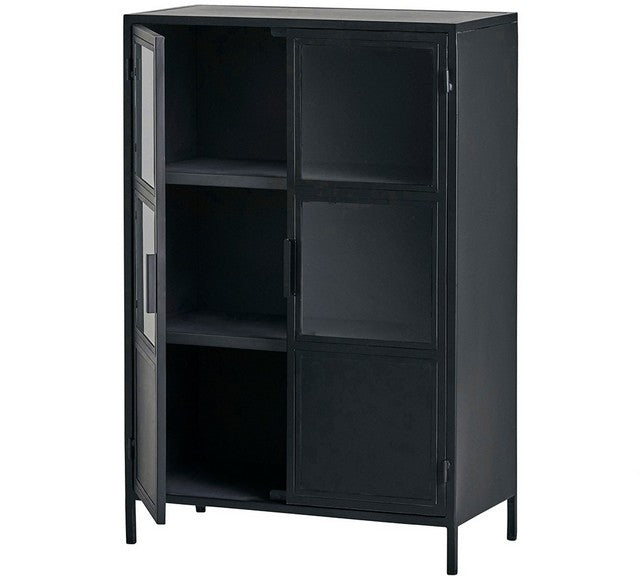 Metallschrank schwarz, Schrank schwarz Industriedesign,  Breite 80 cm