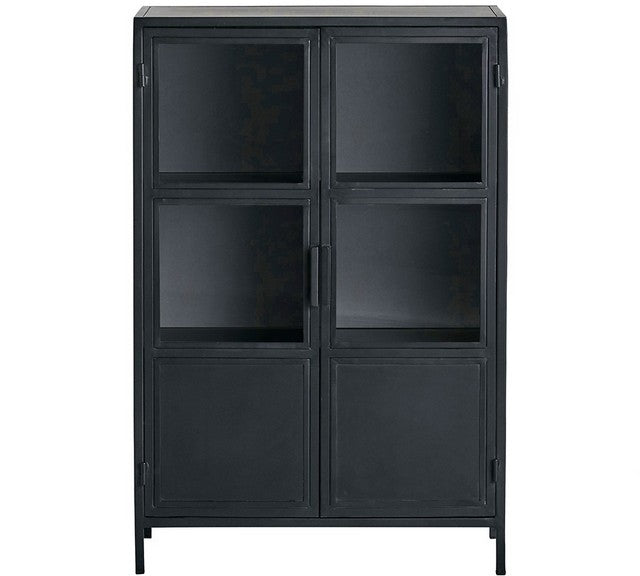 Metallschrank schwarz, Schrank schwarz Industriedesign,  Breite 80 cm