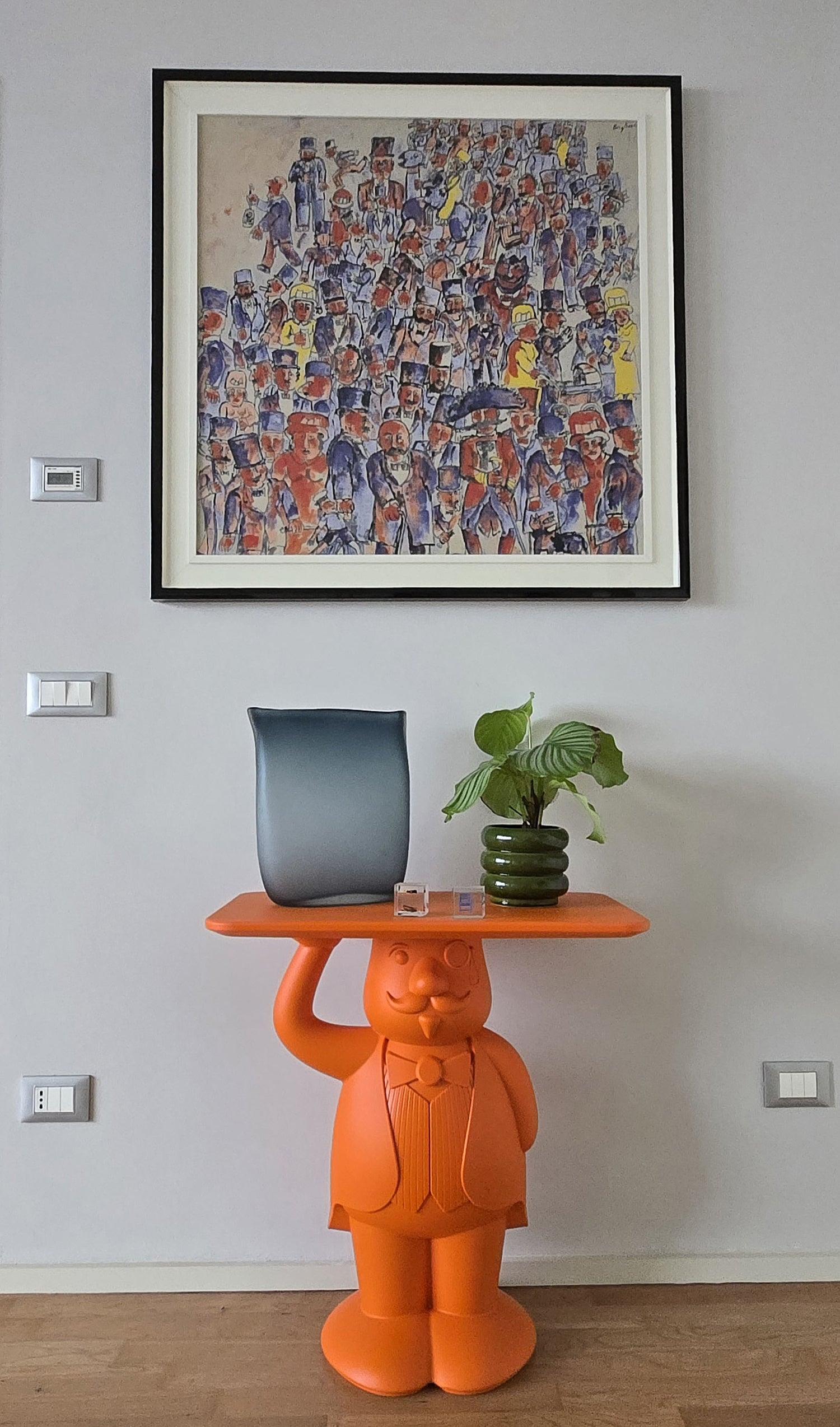 Garten-Beistelltisch Diener, Beistelltisch orange Kunststoff, Höhe 68 cm