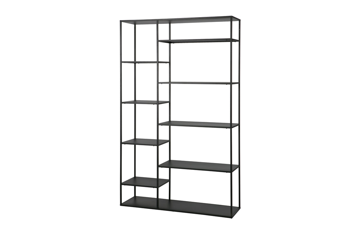 Metall Regal schwarz, Regal schwarz, Bücherregal Metall schwarz, Breite 120 cm