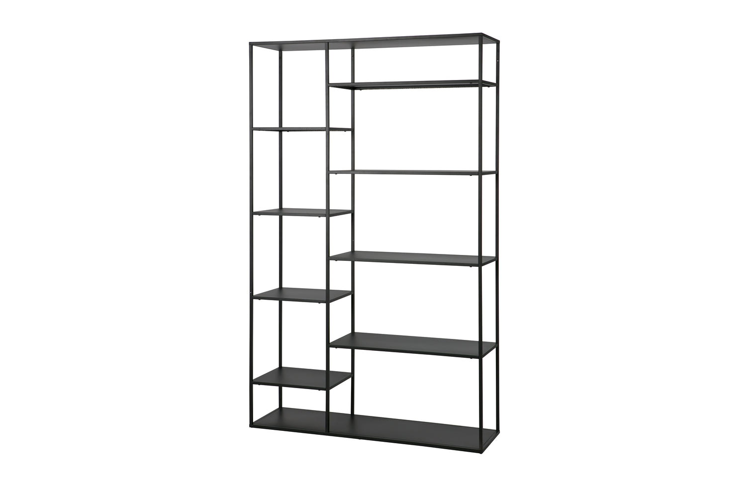 Metall Regal schwarz, Regal schwarz, Bücherregal Metall schwarz, Breite 120 cm