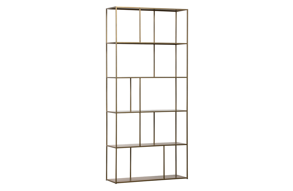 Metall Regal Gold, Regal Gold, Bücherregal Metall Gold-Farbe, Breite 90 cm