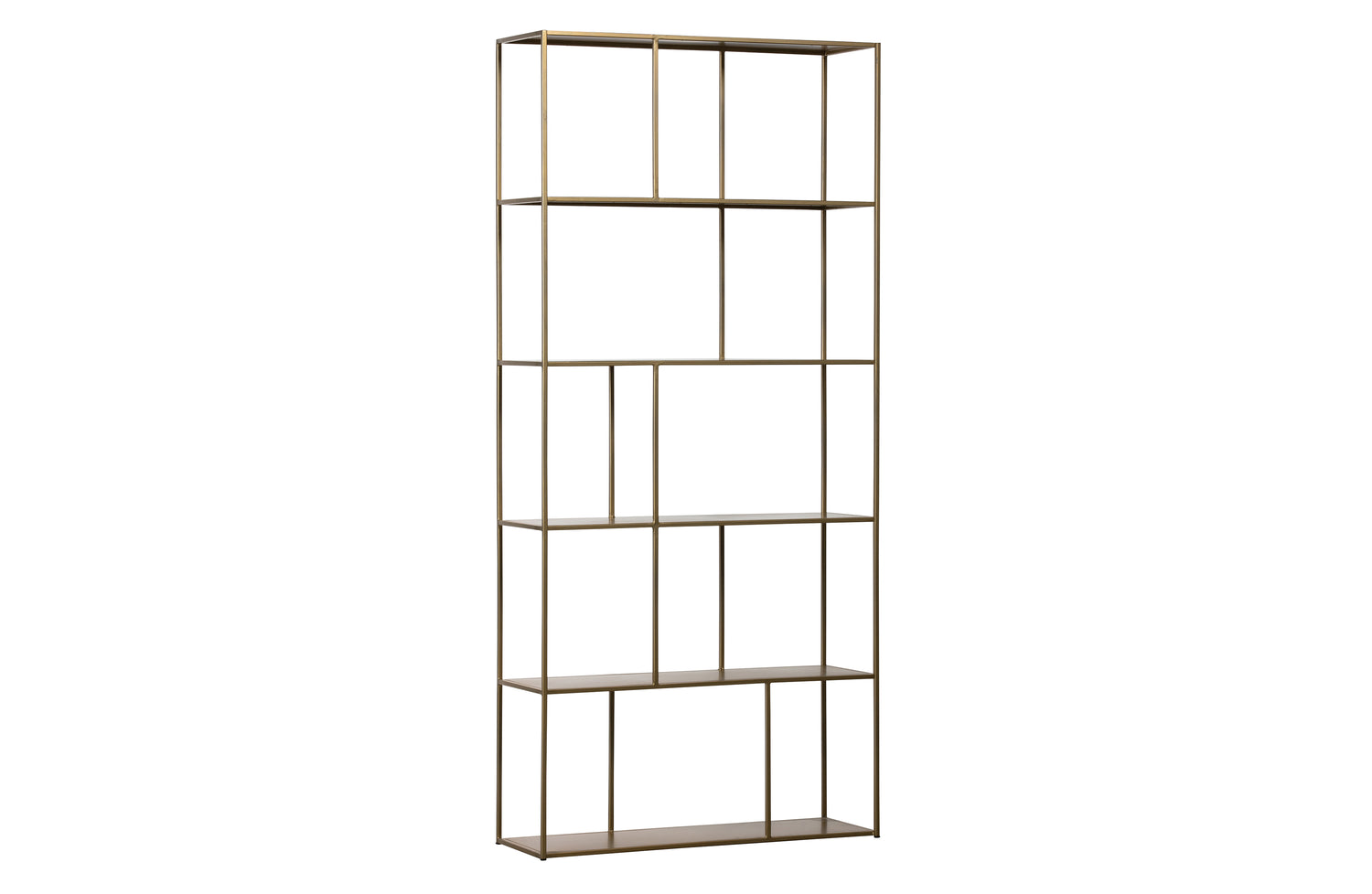Metall Regal Gold, Regal Gold, Bücherregal Metall Gold-Farbe, Breite 90 cm