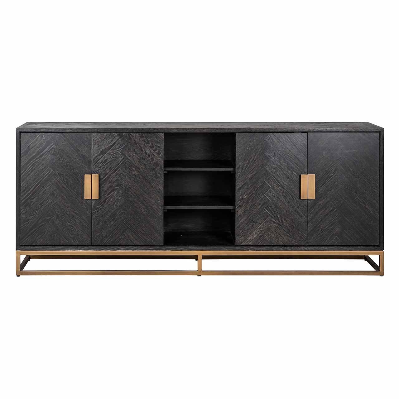 Sideboard Bronze schwarz, Anrichte Bronze-schwarz, Sideboard schwarz Gold, Breite 225 cm