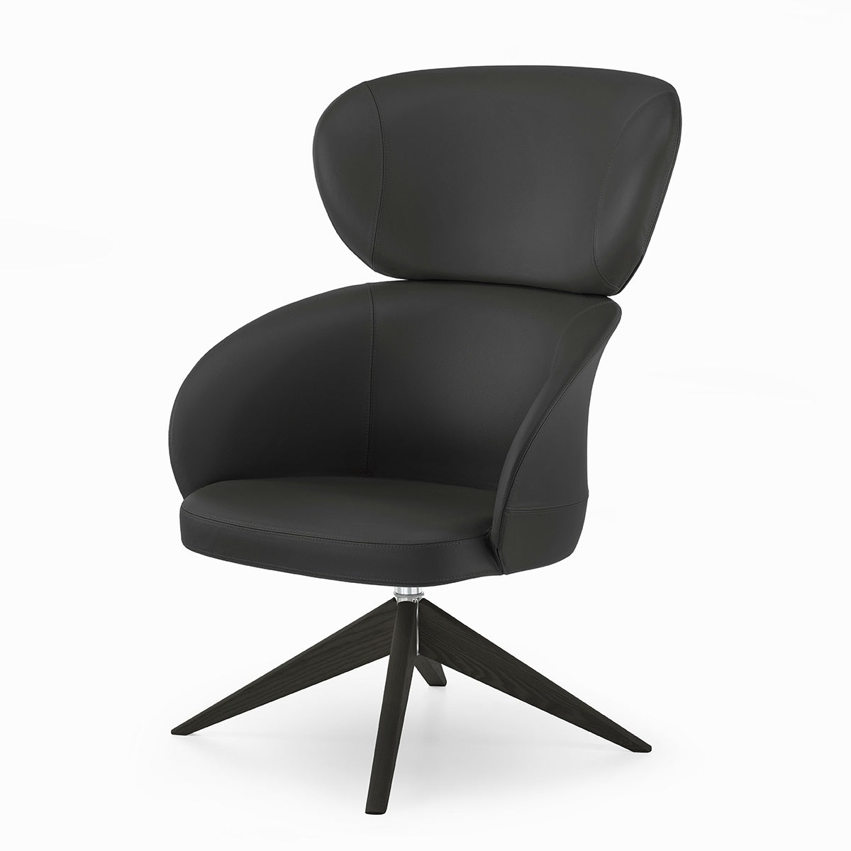Sessel schwarz Leder, Lounge-Sessel schwarz drehbar