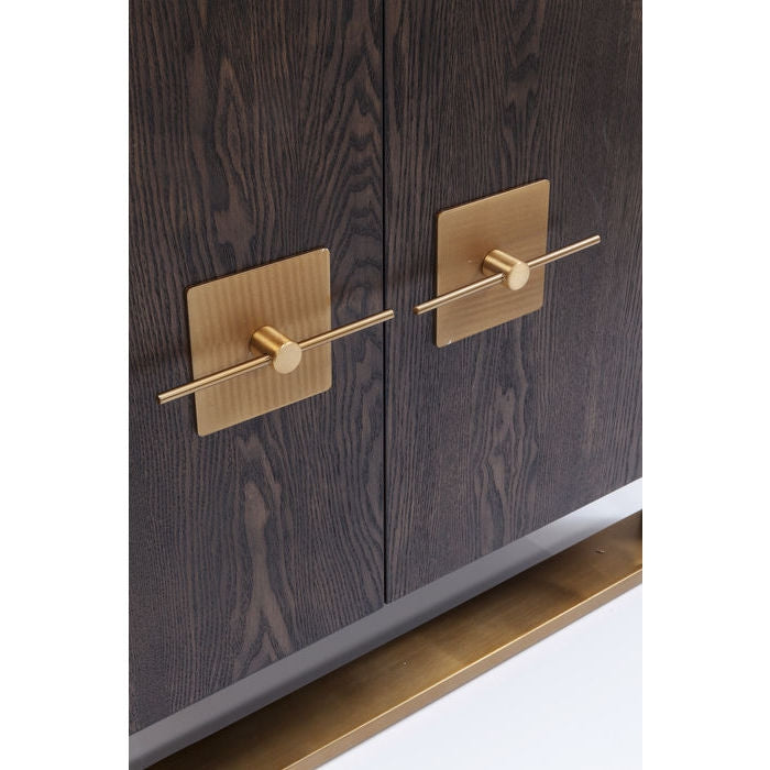 Sideboard braun Messing-Gestell, Anrichte braun Messing, Breite 180 cm