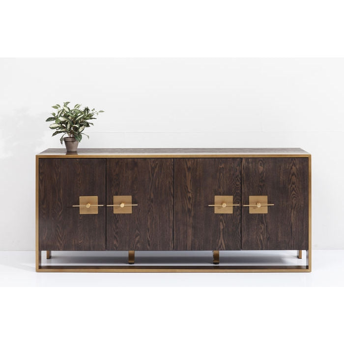 Sideboard braun Messing-Gestell, Anrichte braun Messing, Breite 180 cm