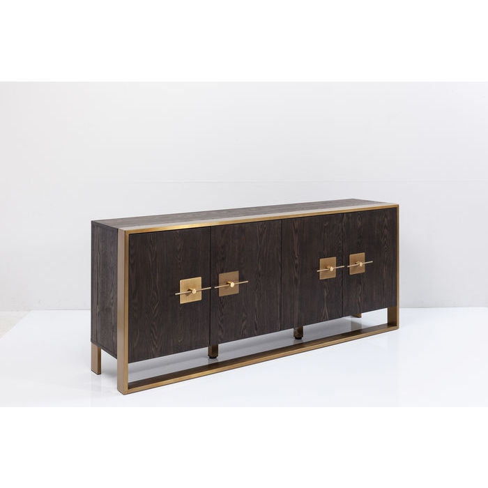 Sideboard braun Messing-Gestell, Anrichte braun Messing, Breite 180 cm