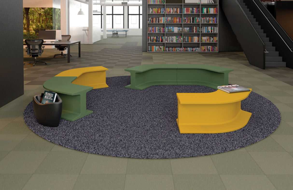 Gartenbank grau, Outdoor Bank grau, Gartenmöbel Bank aus Kunststoff