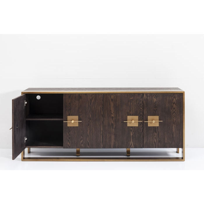 Sideboard braun Messing-Gestell, Anrichte braun Messing, Breite 180 cm