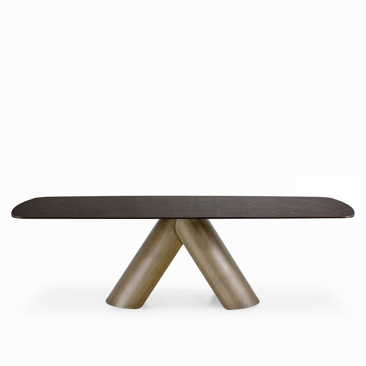 Esstisch Bronze-schwarz Keramik Tischplatte, Tisch Bronze-schwarz, Länge 200 cm