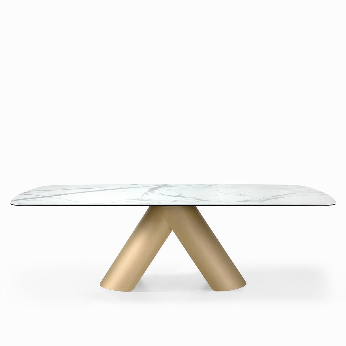 Esstisch Gold-weiß Keramik Tischplatte, Tisch Gold-weiß, Länge 250 cm