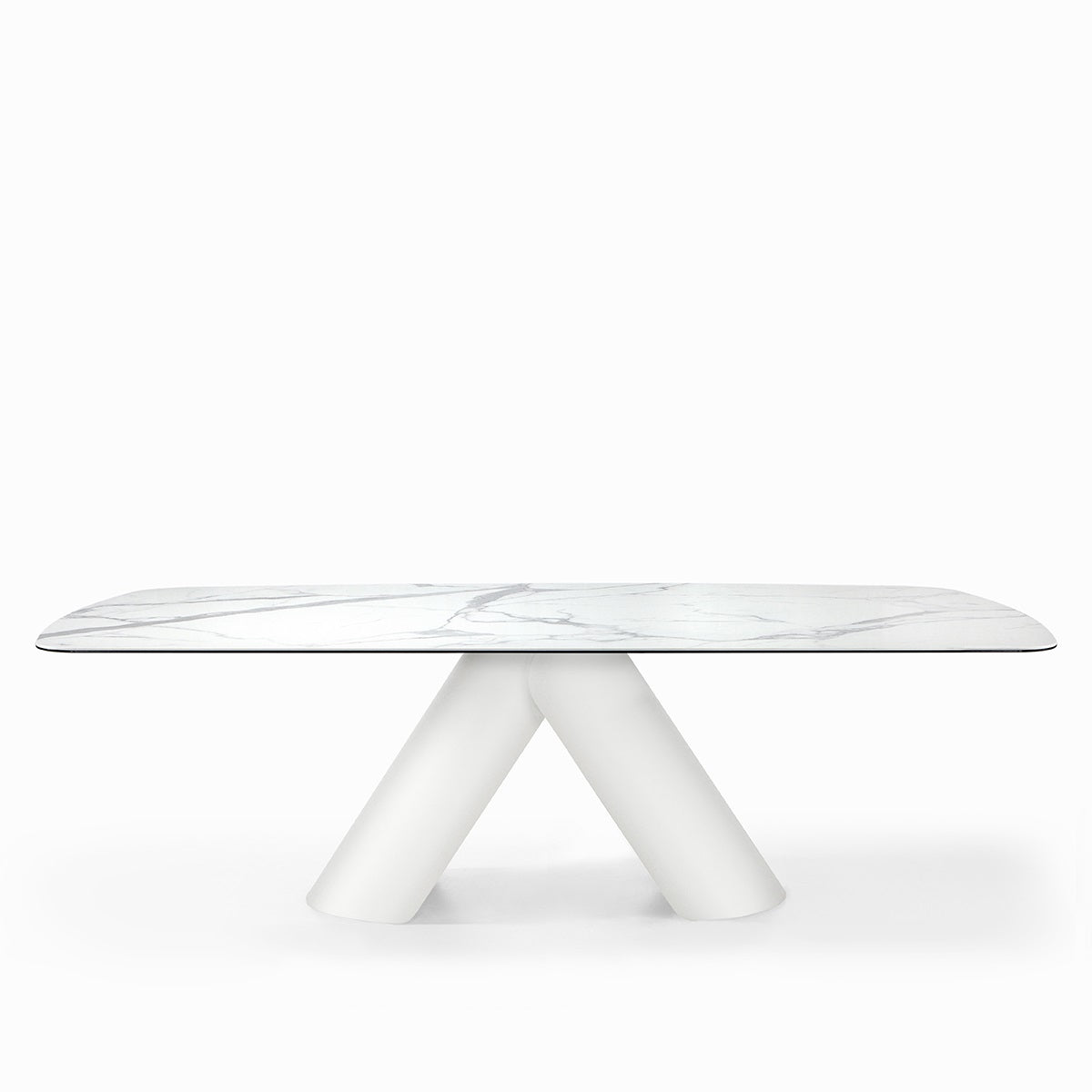 Esstisch weiß Keramik Tischplatte, Länge 300 cm