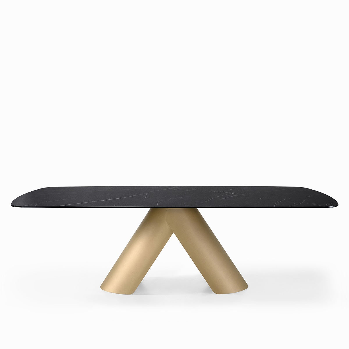 Esstisch Gold-schwarz Keramik Tischplatte, Tisch Gold-schwarz, Länge 300 cm