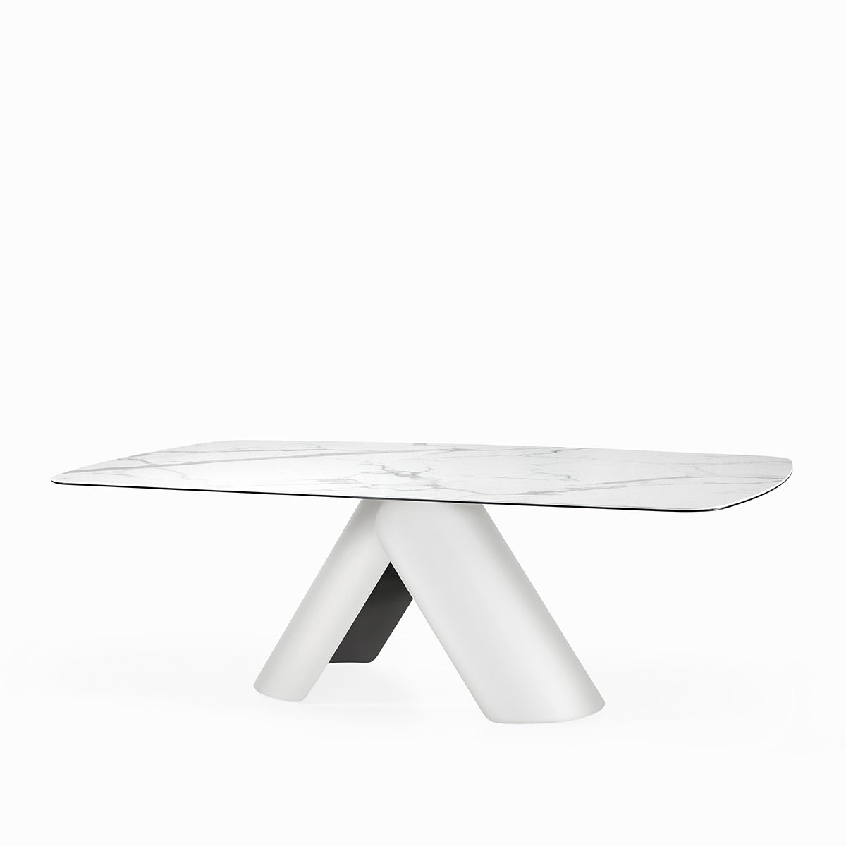 Esstisch weiß Keramik Tischplatte, Länge 300 cm