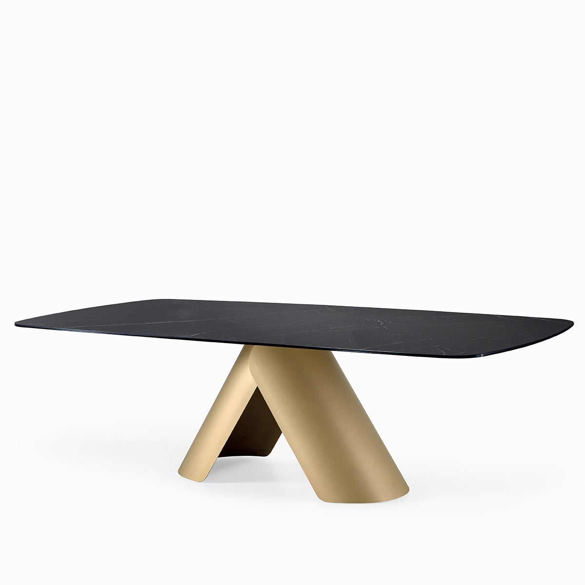 Esstisch Gold-schwarz Keramik Tischplatte, Tisch Gold-schwarz, Länge 300 cm