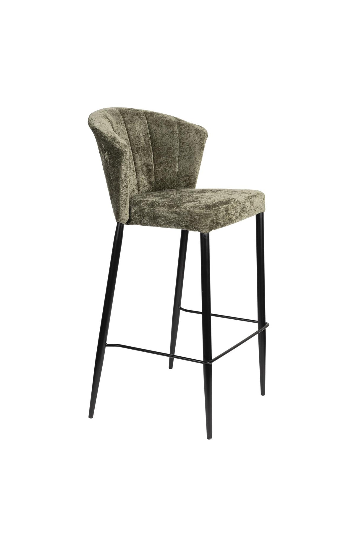 Barstuhl grün, Barstuhl gepolstert, Sitzhöhe: 73 cm