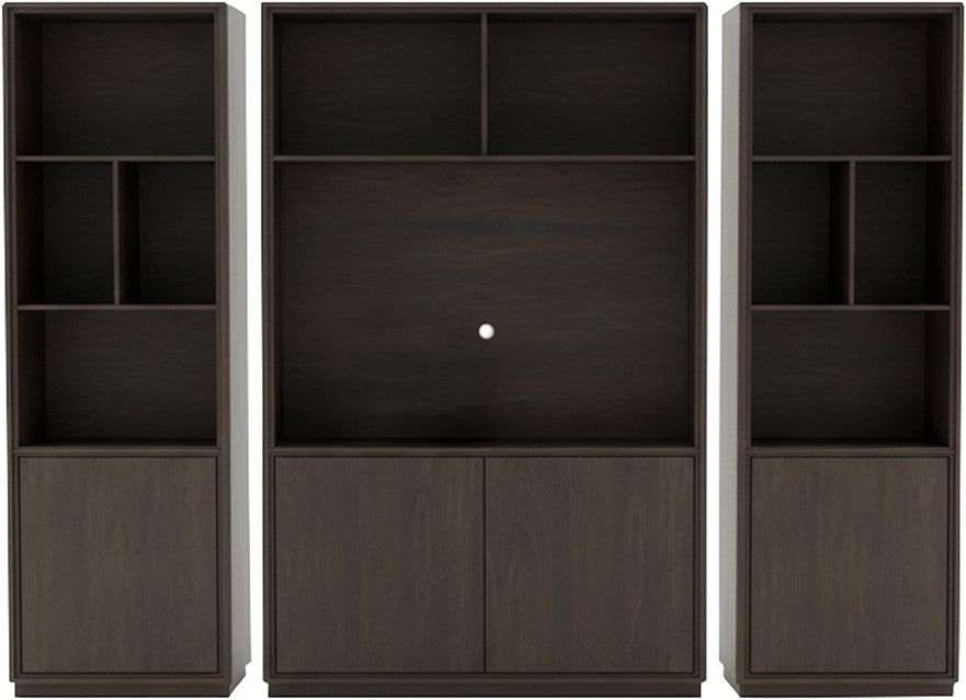 TV Schrank braun Eiche furniert, Wohnzimmerschrank braun Eiche-Natur, Breite 150 cm