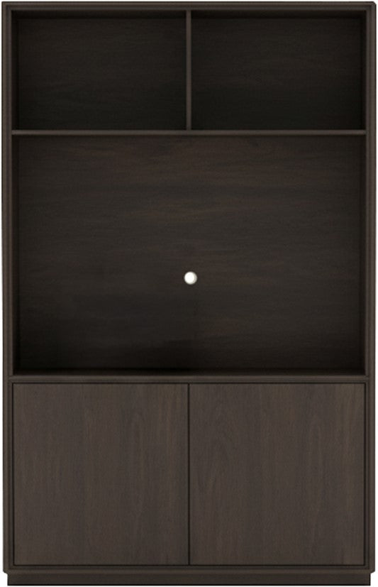 TV Schrank braun Eiche furniert, Wohnzimmerschrank braun Eiche-Natur, Breite 150 cm