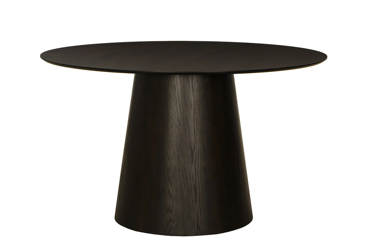 Esstisch rund Eiche furniert , runder Tisch braun, Durchmesser 130 cm