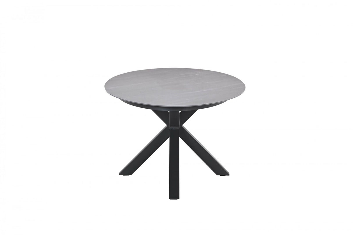 Gartentisch oval grau, Gartentisch Keramik-Verbundstoff anthrazit, Länge 230 cm