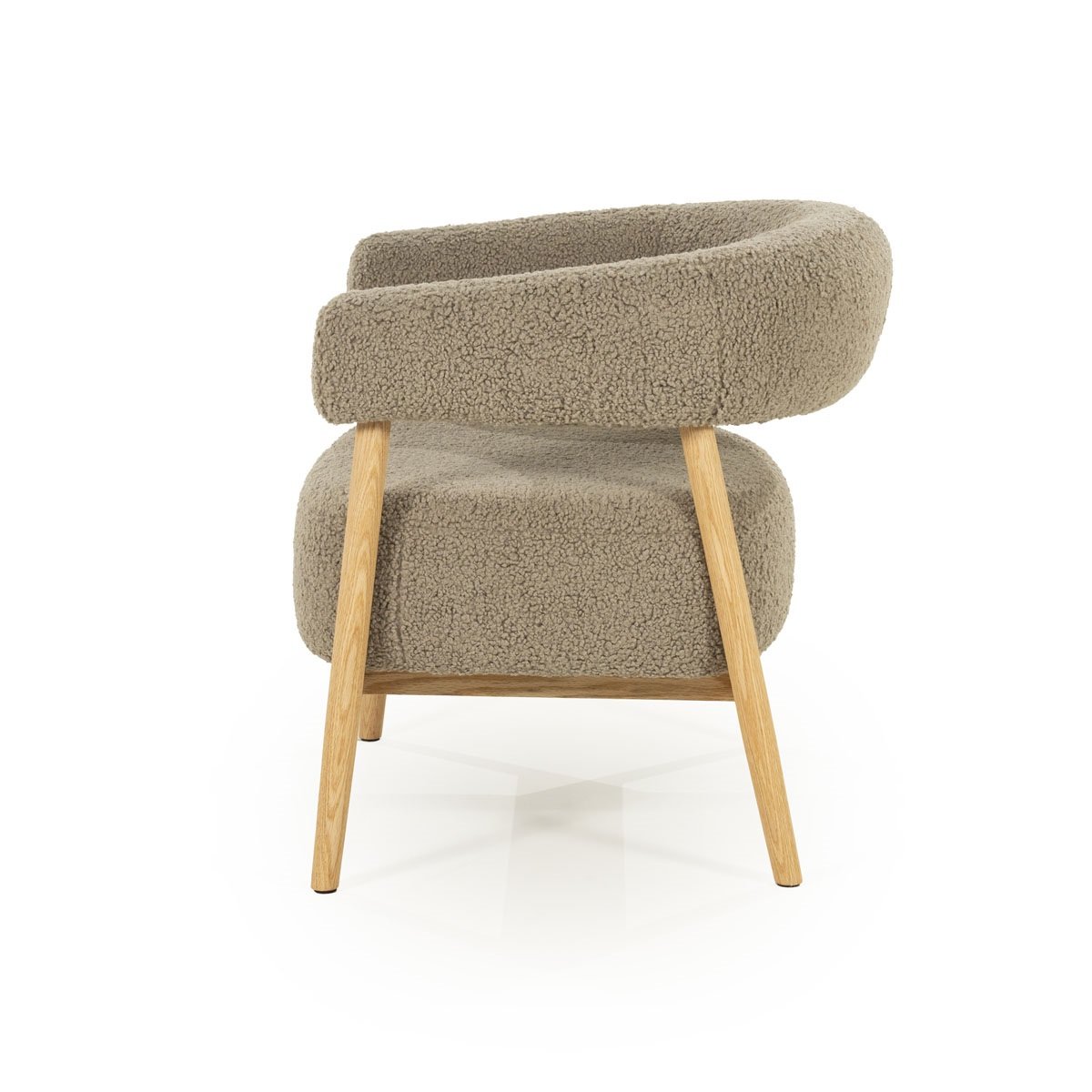Sessel taupe, moderner Sessel Holz-Gestell