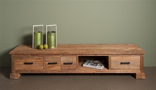 TV Schrank braun Altholz 200 cm, Fernsehschrank braun mit Schublade Altholz, Länge 200 cm