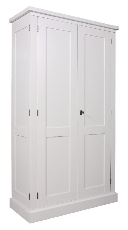 Homeoffice-Schrank weiß Landhaus, Computerschrank weiß Landhaus, Breite 100 cm